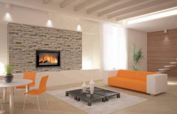 Fireplace claddings with decorative stones